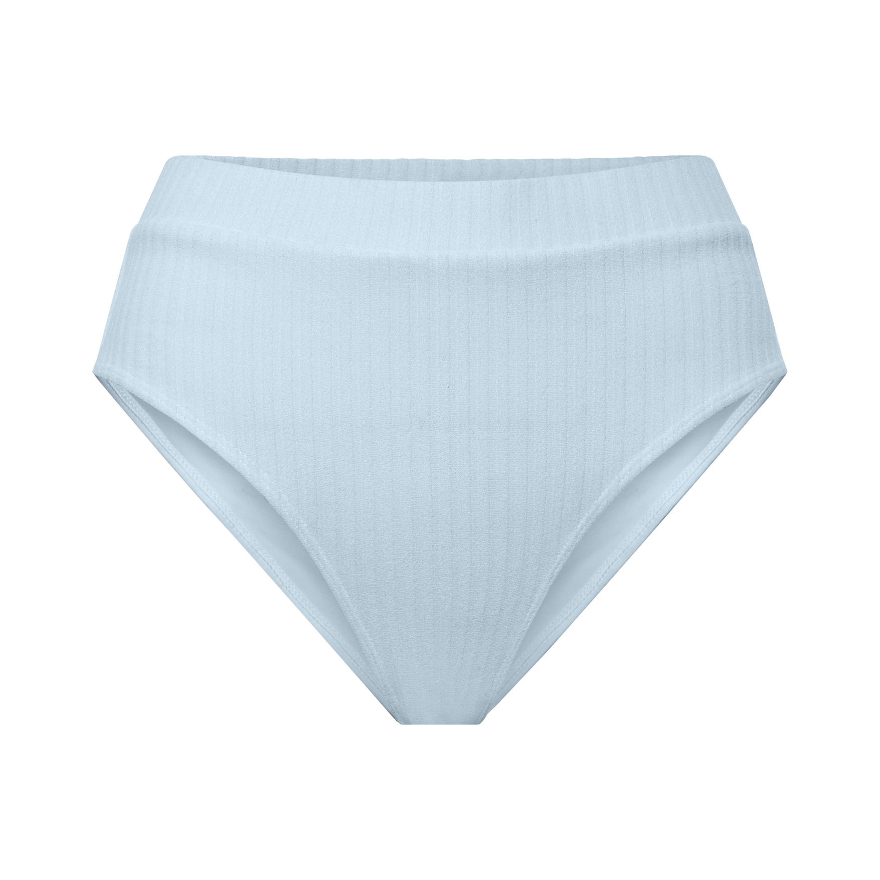Ribbed Towelling High Waist Bottom | Cloud