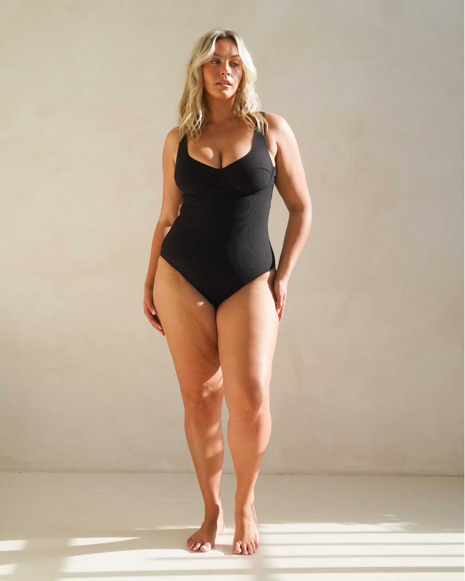 Original Underwire One Piece | Black Rib