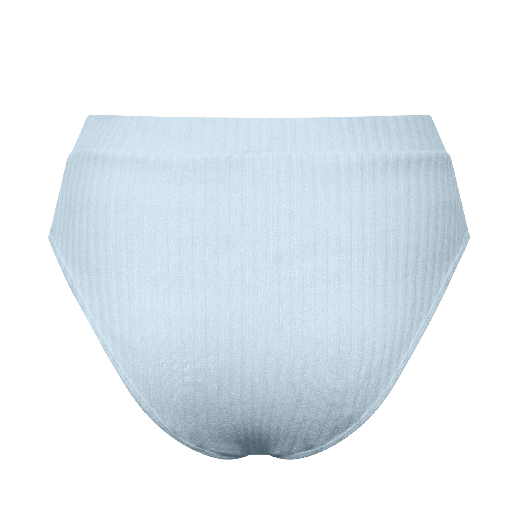 Ribbed Towelling High Waist Bottom | Cloud