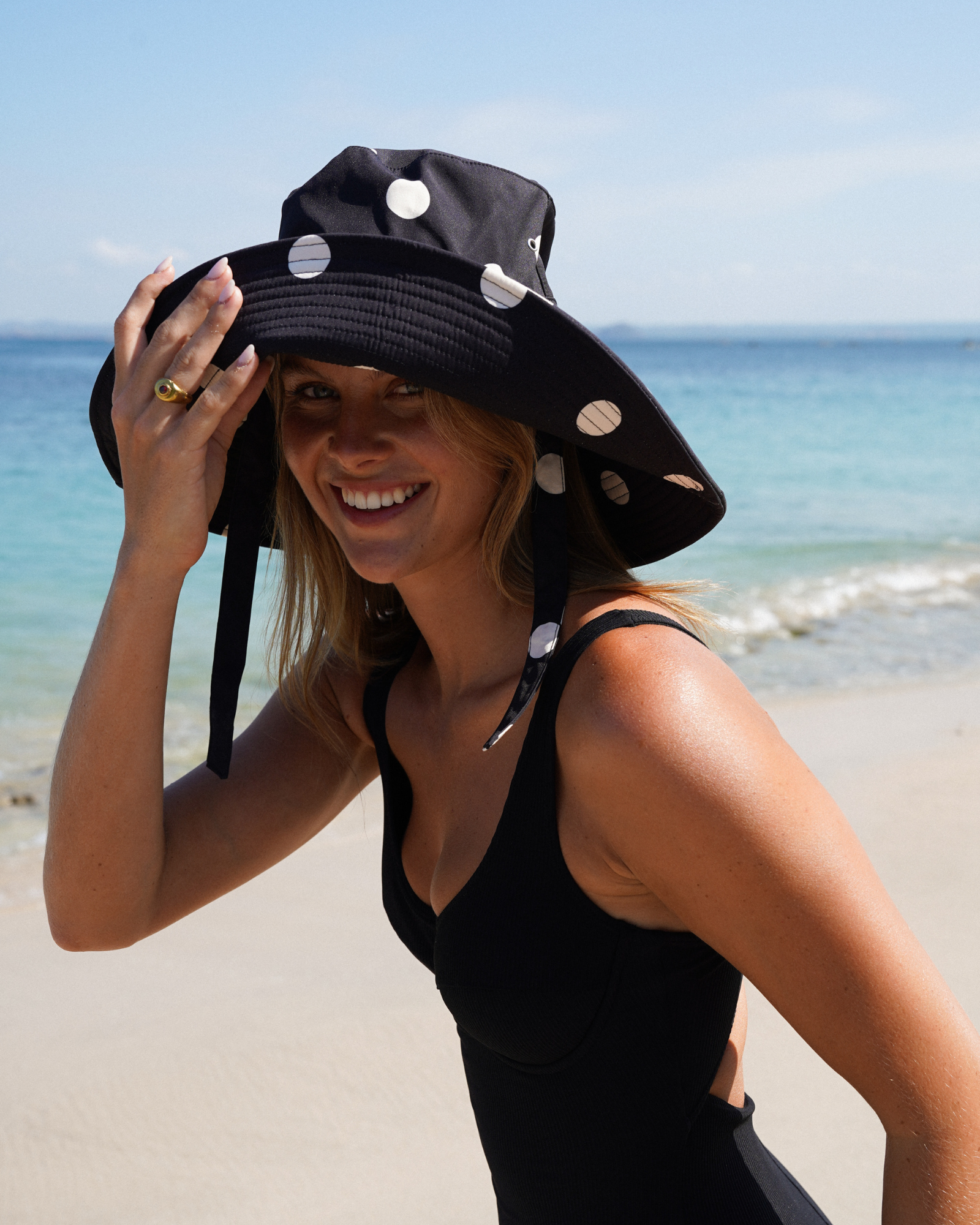 Sun Hat | Noir Dot