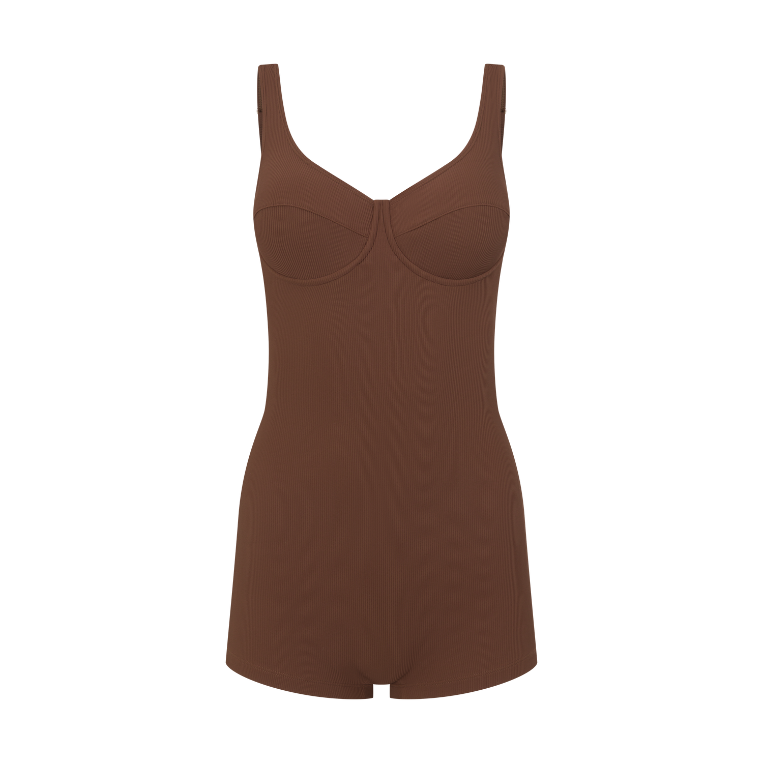 Ochre Lane Underwire Active Bodysuit – sculpting fit in Choc colourway