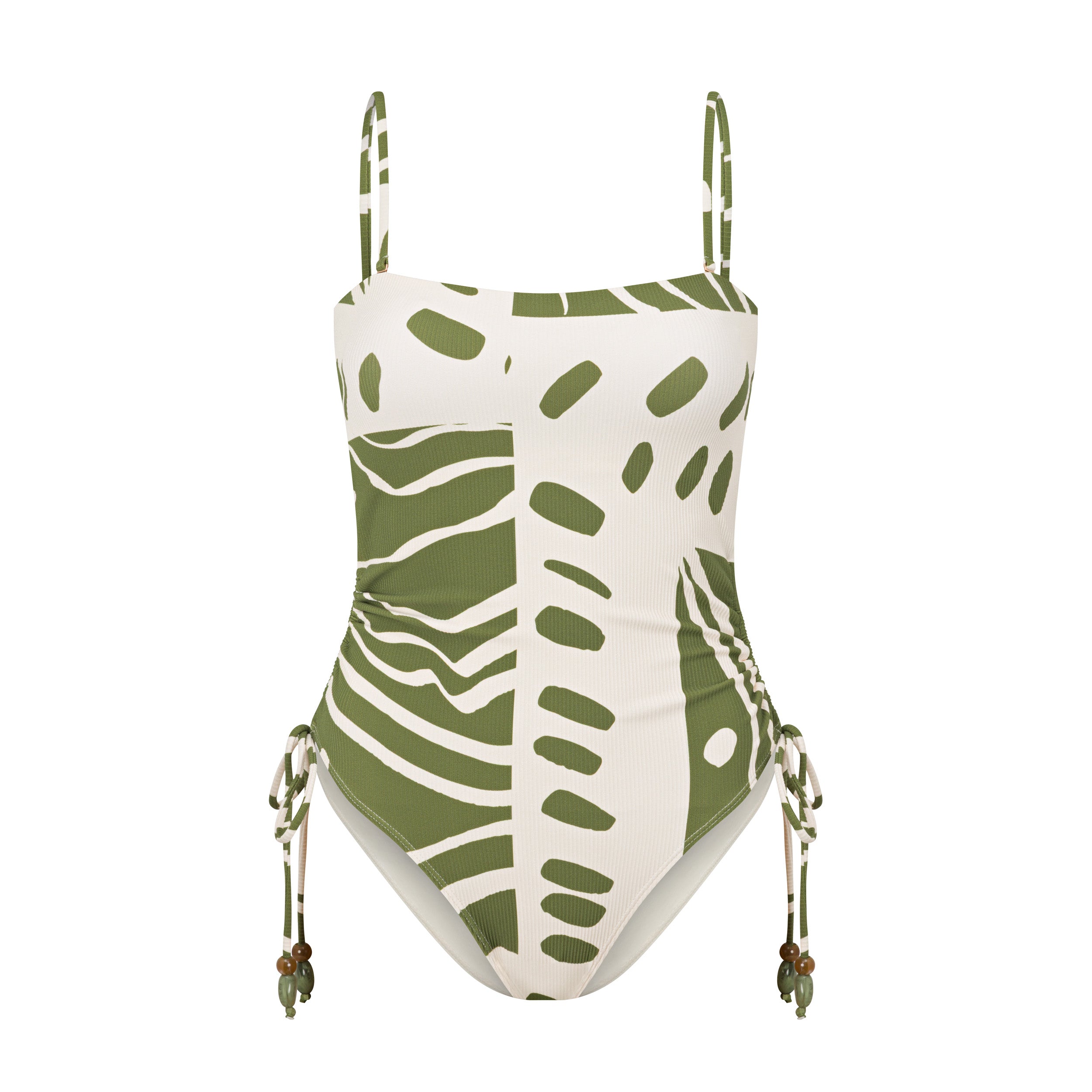 Ruched Side Tie One Piece | Tierra Rib