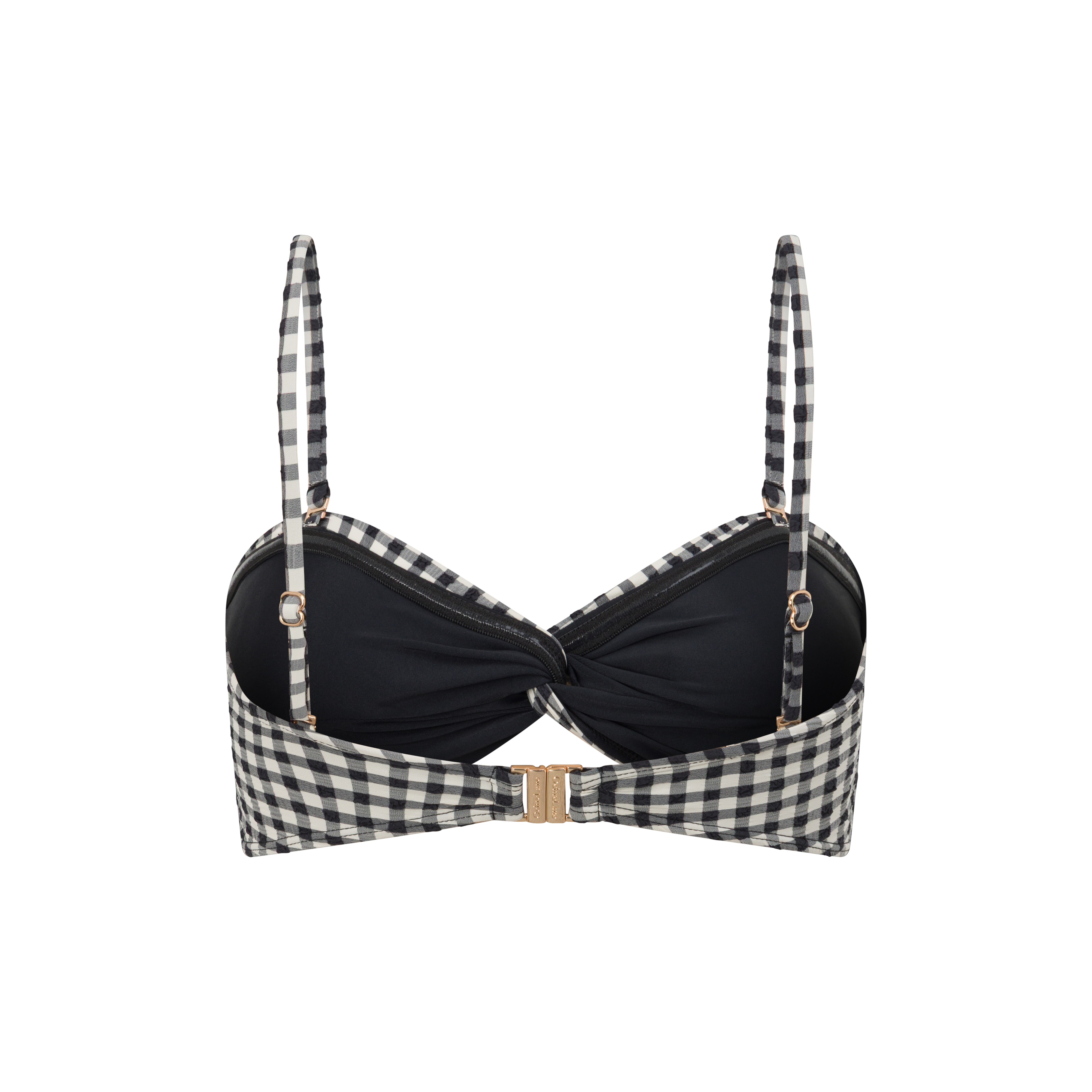Bandeau Twist Bra | Gingham