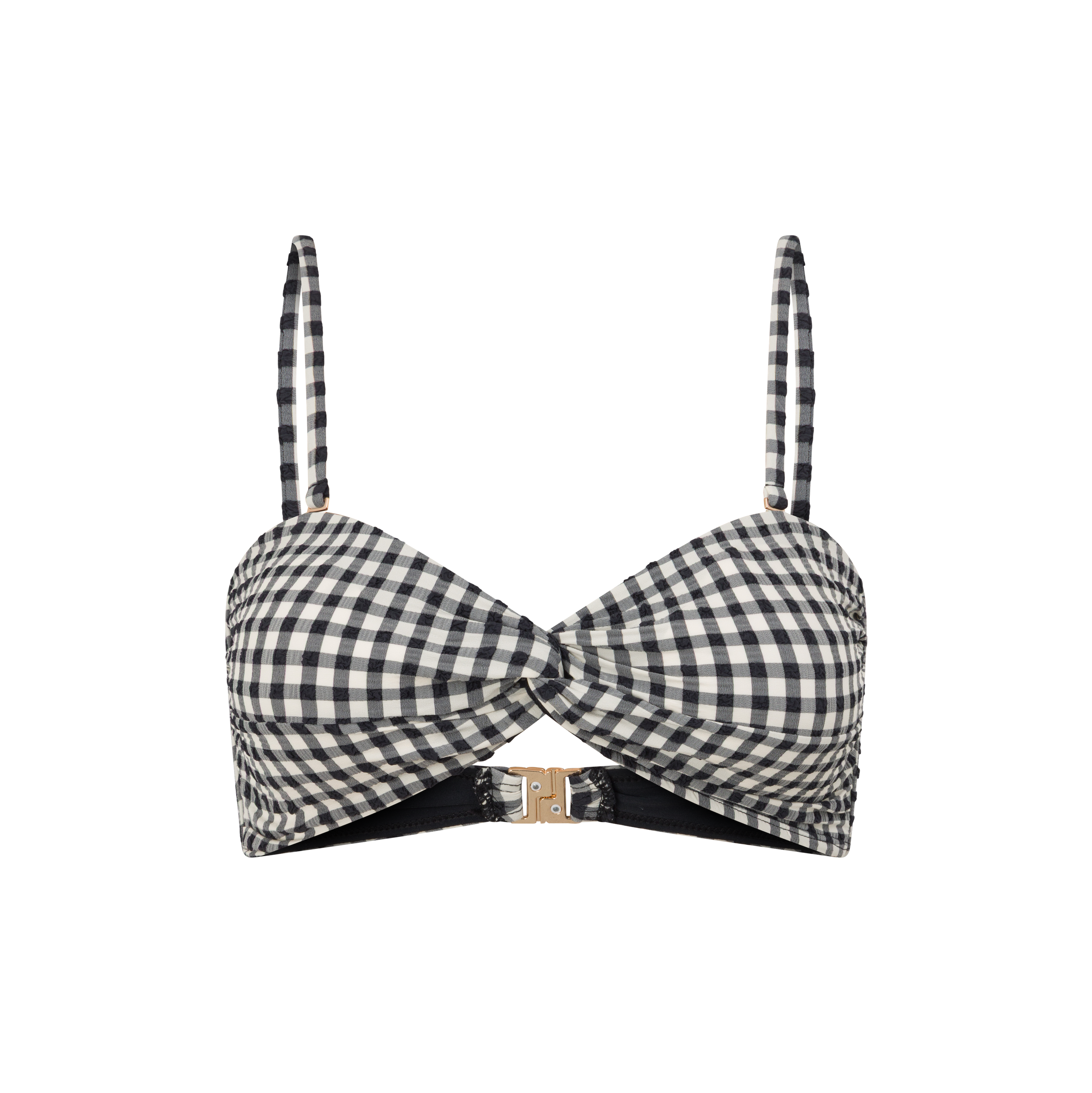 Bandeau Twist Bra | Gingham