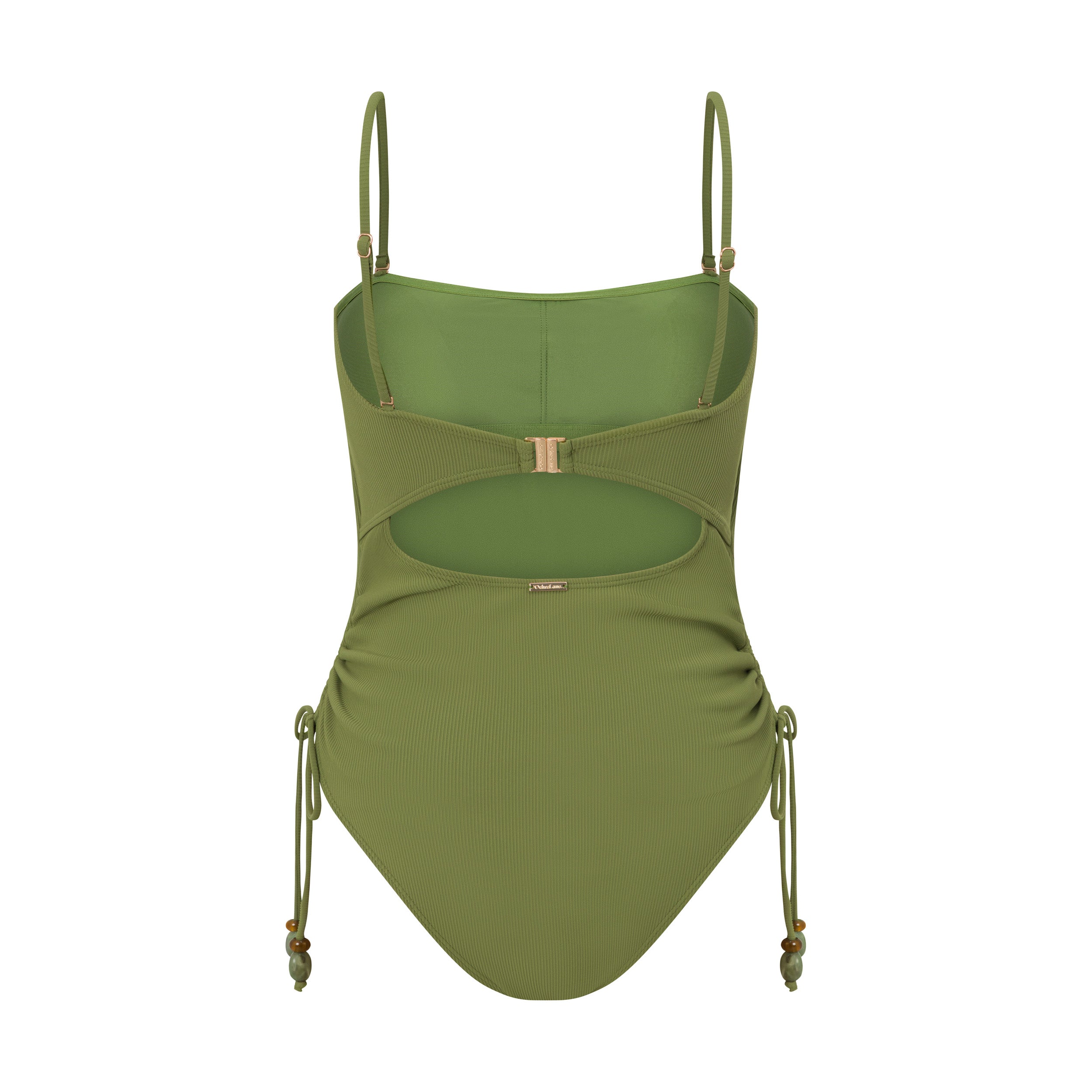 Ruched Side Tie One Piece | Moss
