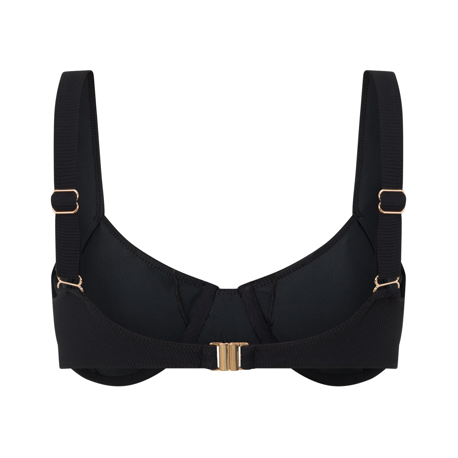 Balconette Bra | Black Rib