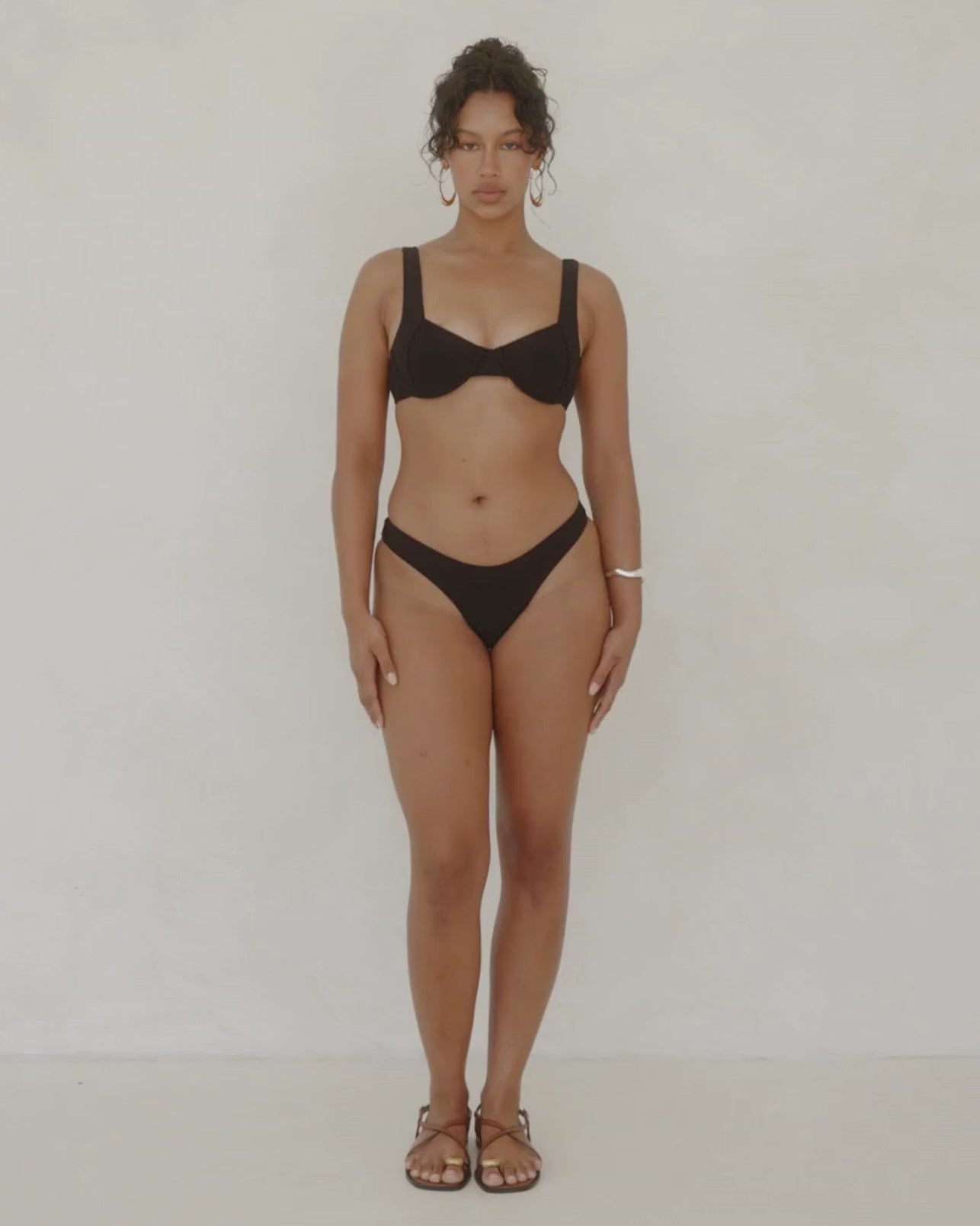 Balconette Bra | Black Rib