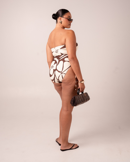 Strapless Side Tie One Piece | Ibisco