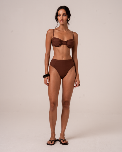 Splice Mid Rise Bottom | Choc Rib