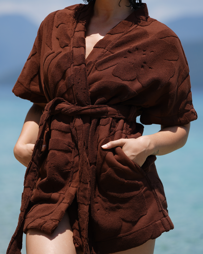 Towelling Robe | Choc