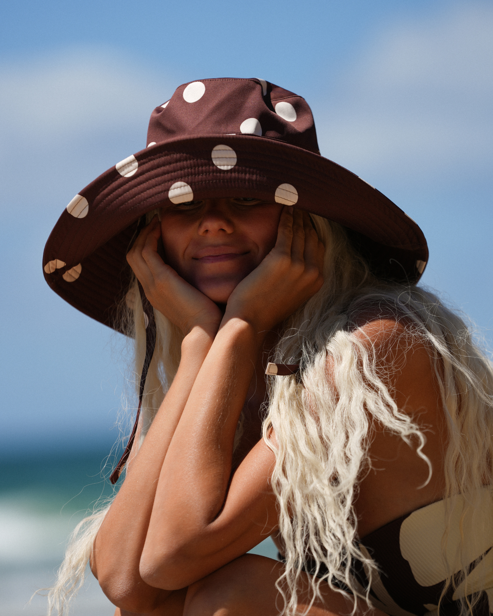 Sun Hat | Choc Dot
