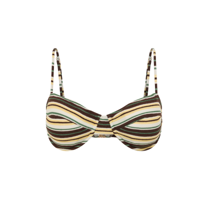 Soft Cup Bralette | Palm Stripe