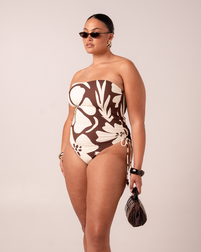 Strapless Side Tie One Piece | Ibisco