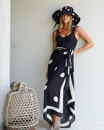 Sun Hat | Noir Dot