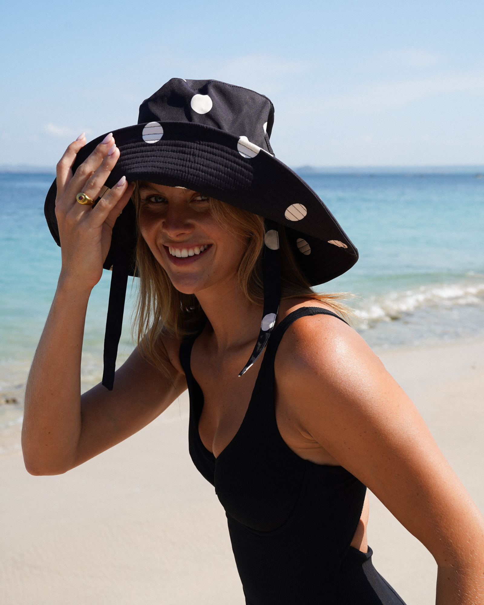 Sun Hat | Noir Dot