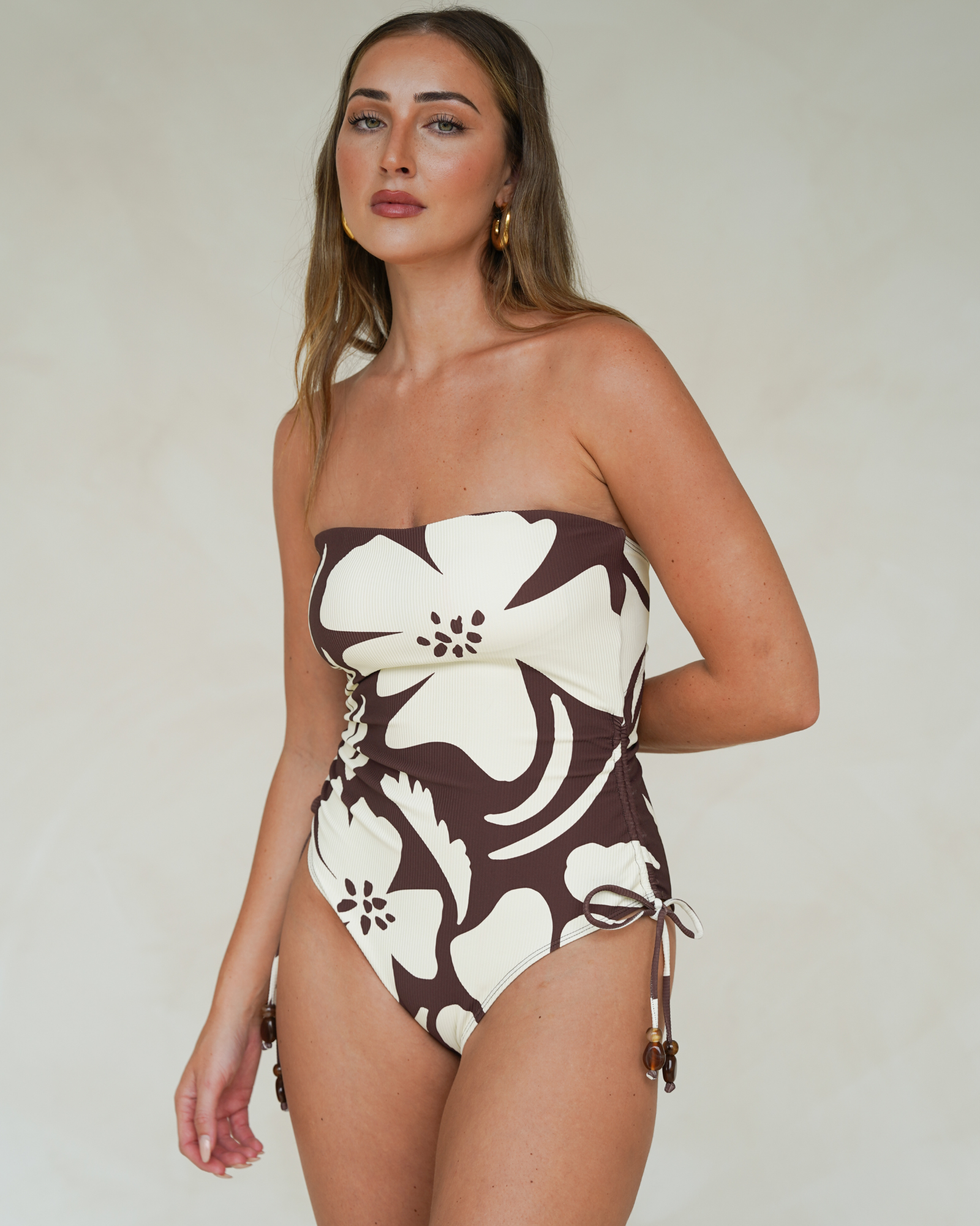 Ruched Side Tie One Piece | Ibisco