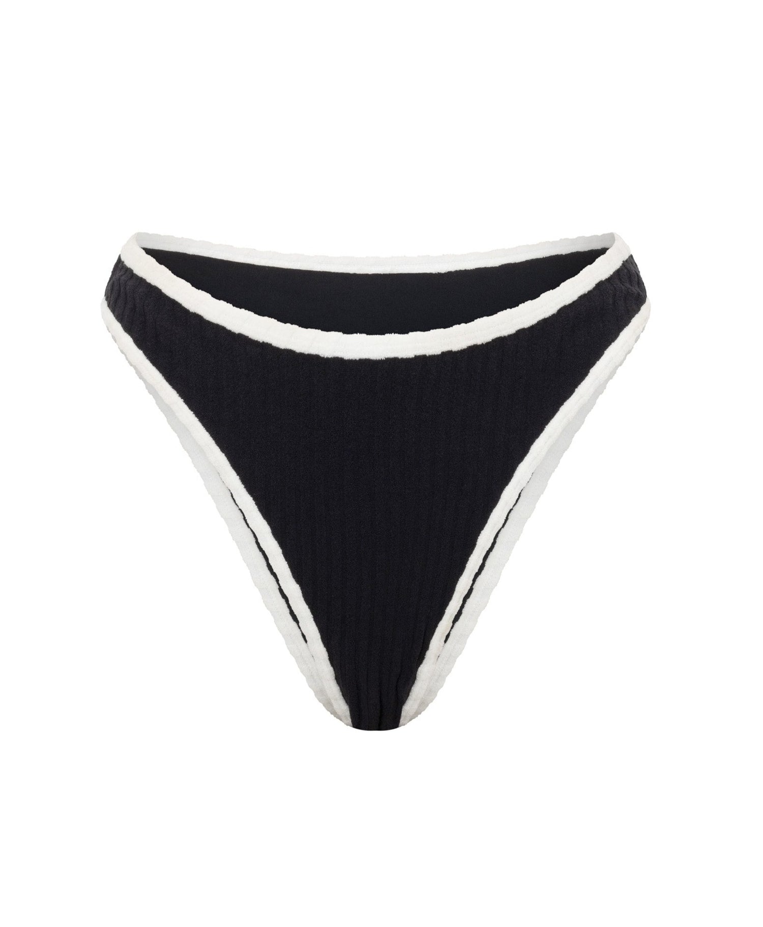 Ribbed Towelling 80s Bottom | Contrast