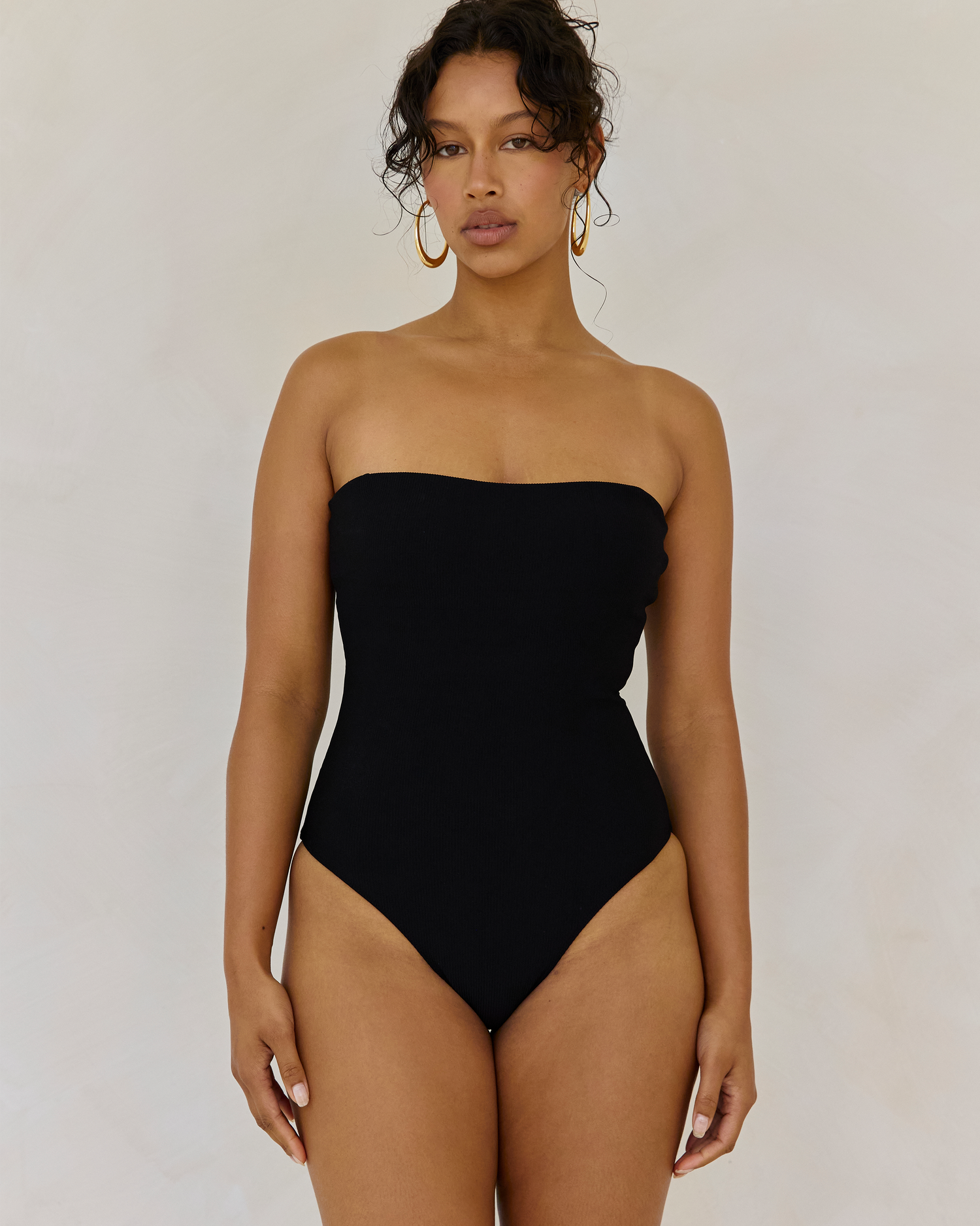 Classic One Piece | Black Rib