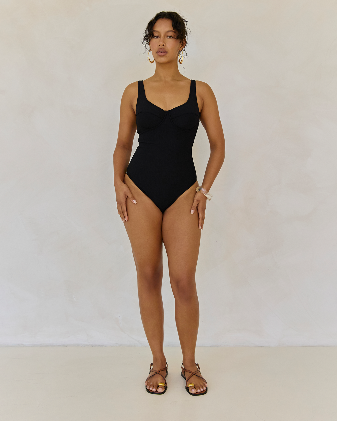 Original Underwire One Piece | Black Rib