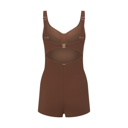 Underwire Active Bodysuit | Choc