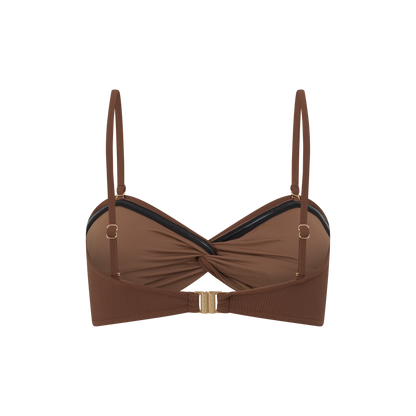 Bandeau Twist Bra | Choc