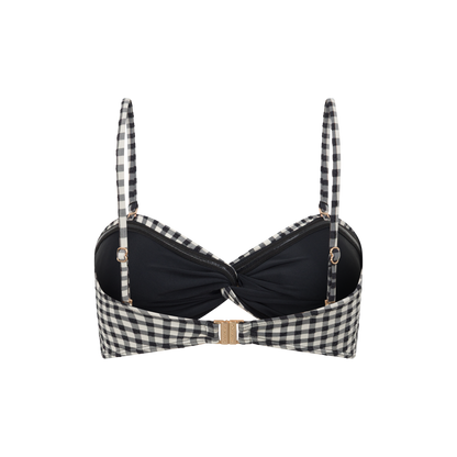 Bandeau Twist Bra | Gingham