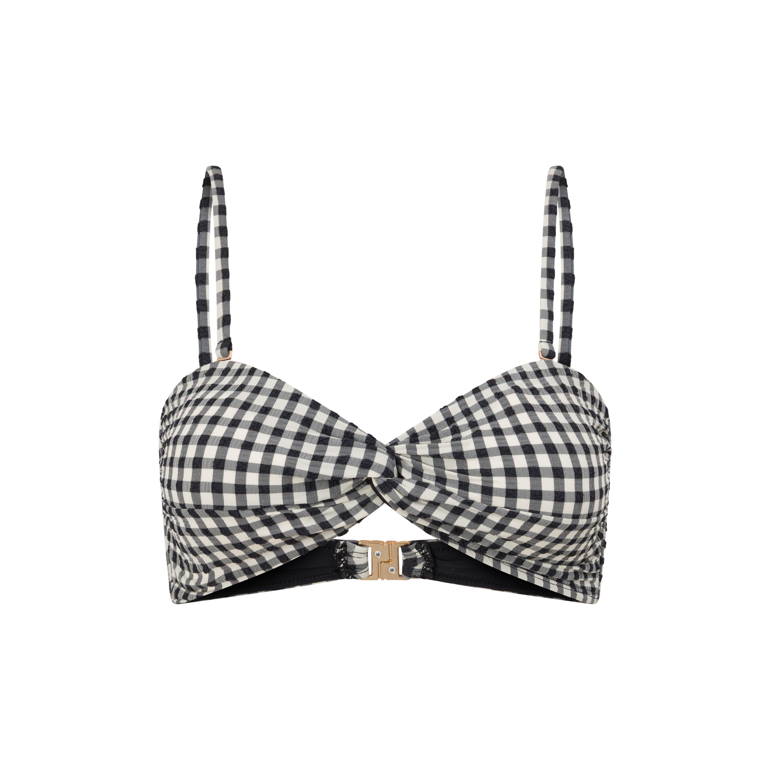 Bandeau Twist Bra | Gingham