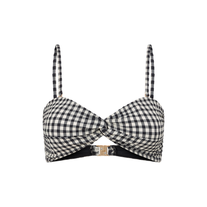 Bandeau Twist Bra | Gingham