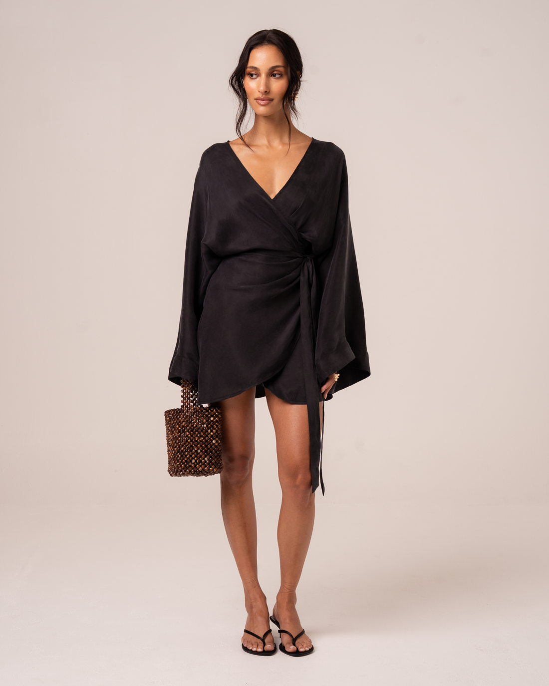 Maia Batwing Dress | Noir