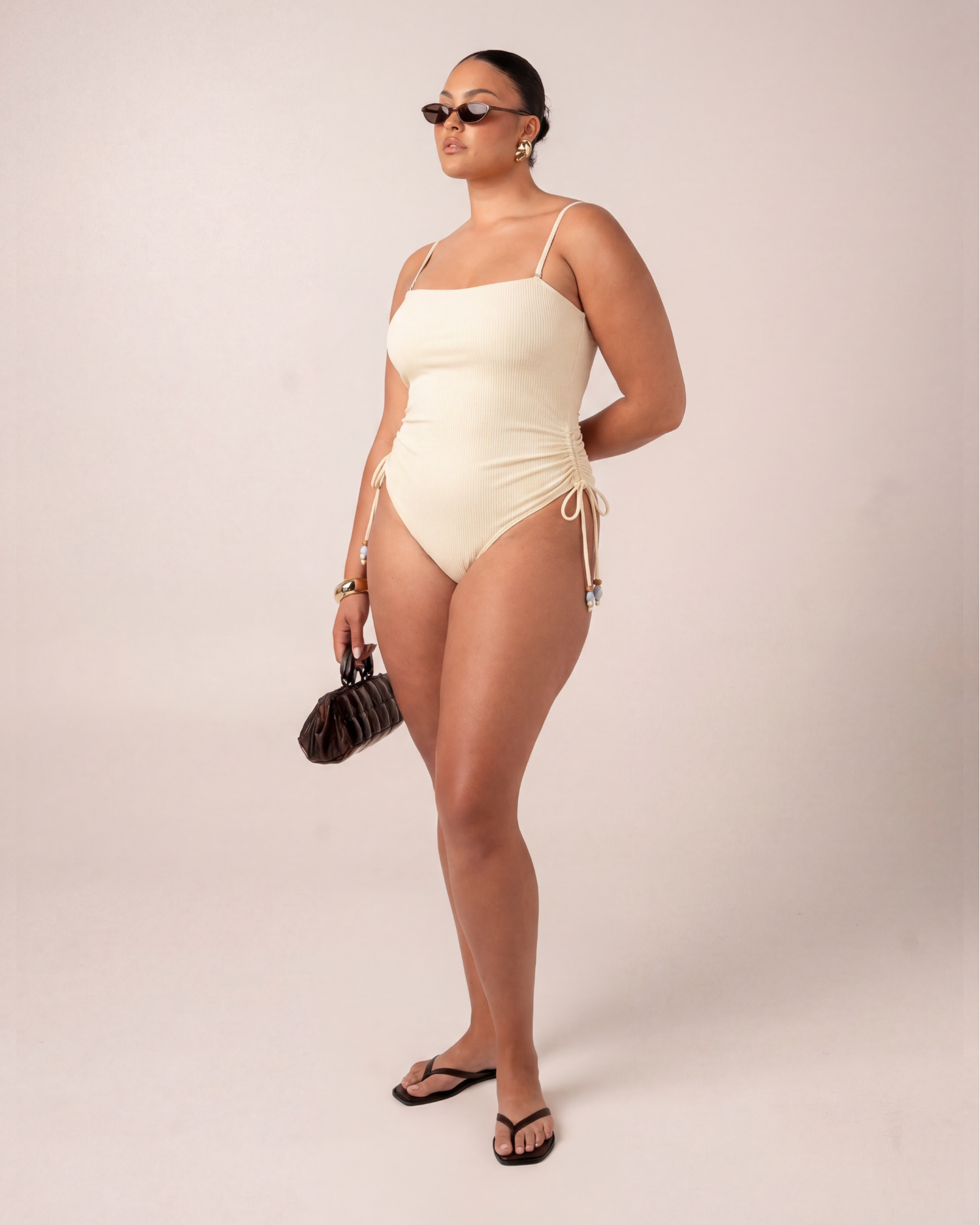 Ruched Side Tie One Piece | Butter