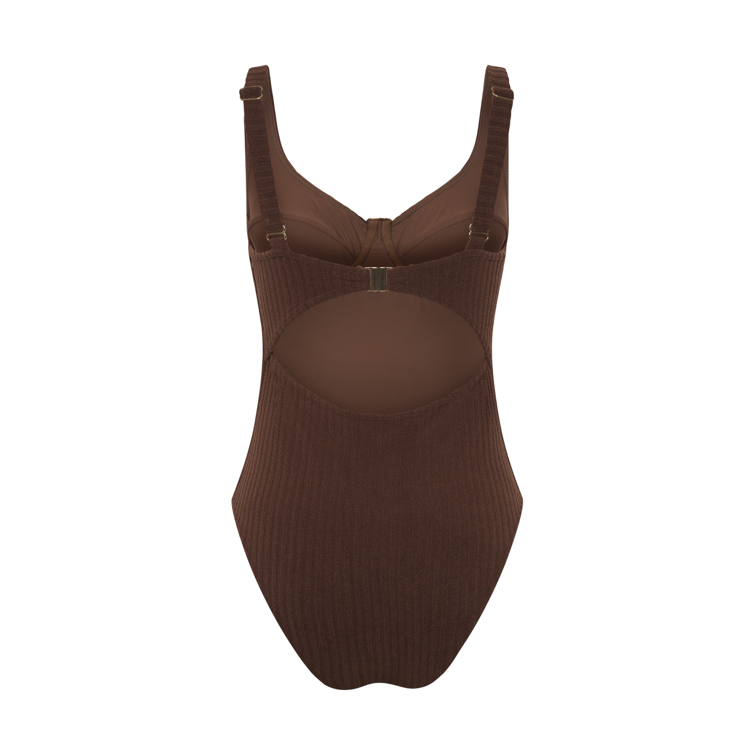 Ribbed Towelling One Piece | Cocoa