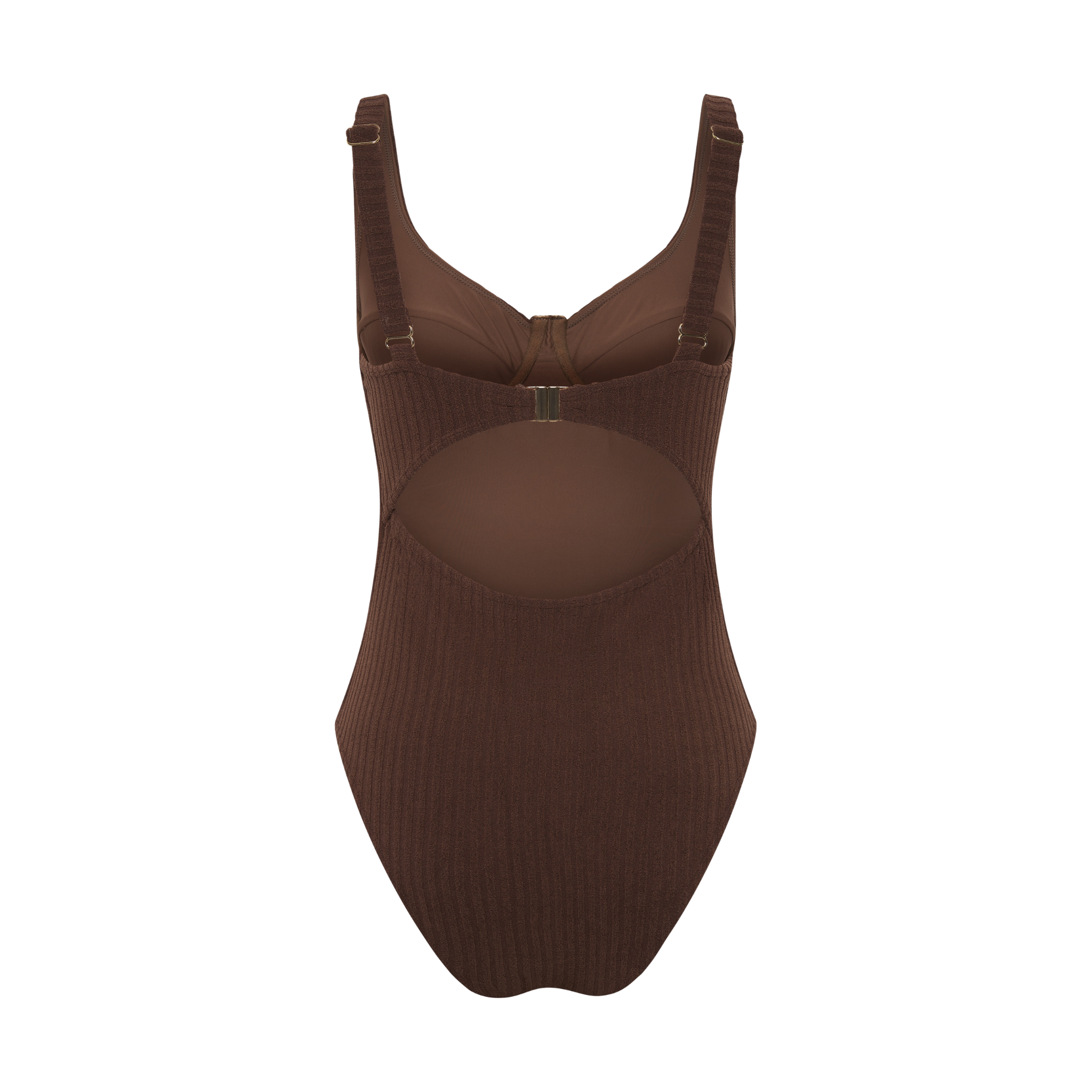 Ribbed Towelling One Piece | Cocoa