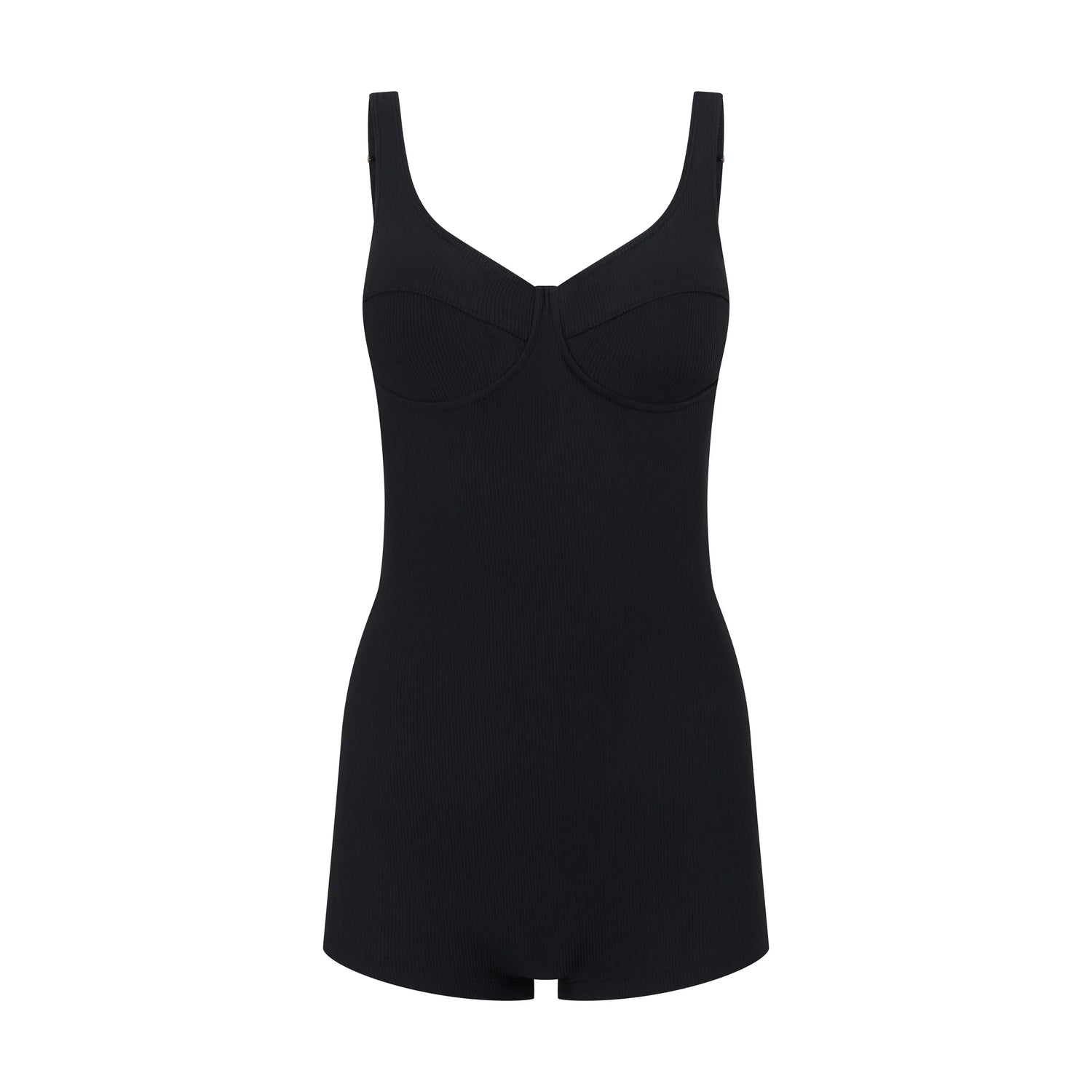 Underwire Active Bodysuit | Black Rib