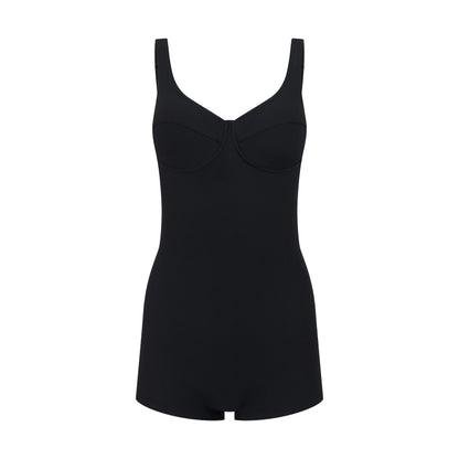 Underwire Active Bodysuit | Black Rib