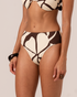 Ochre Lane Splice Mid Rise bikini bottom in Ibisco floral print with mid-rise sculpting fit, luxury Australian swimwear