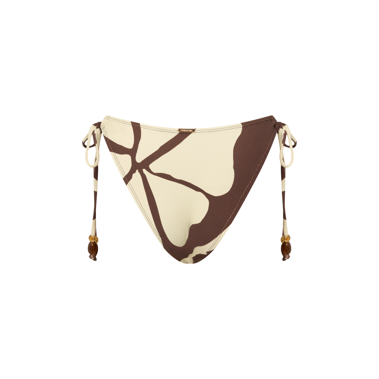 Ochre Lane String Bottom bikini bottom in Ibisco floral print with adjustable tie sides, high-cut leg.