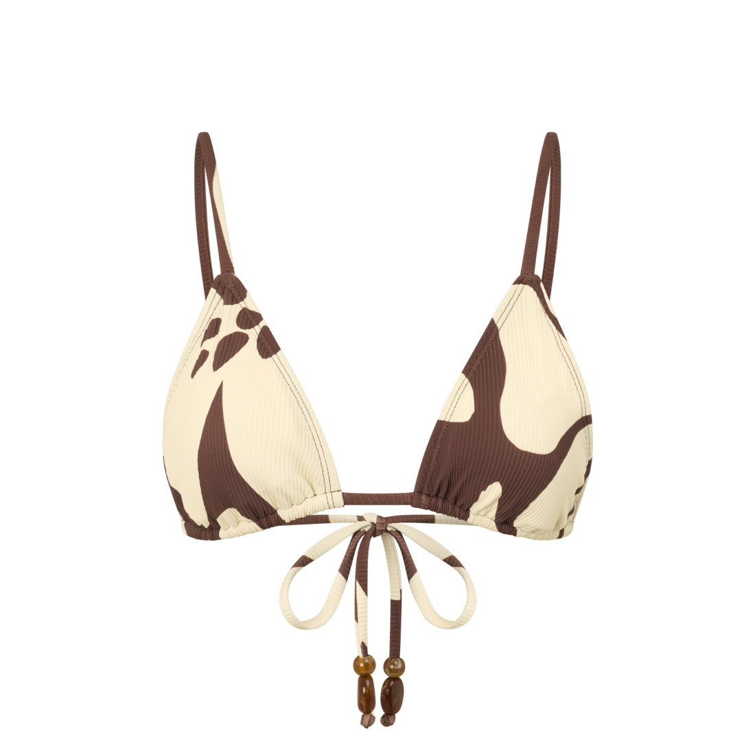 Ochre Lane String Triangle bikini top in Ibisco floral print, minimal coverage with adjustable ties