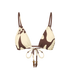 Ochre Lane String Triangle bikini top in Ibisco floral print, minimal coverage with adjustable ties