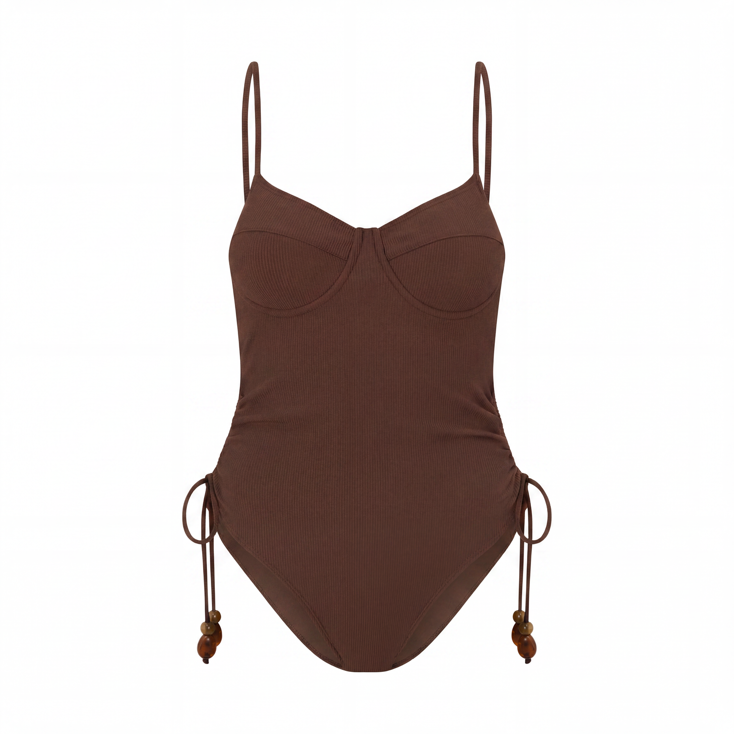 Thin Strap Underwire One Piece in Choc Brown | Ochre Lane – OchreLane