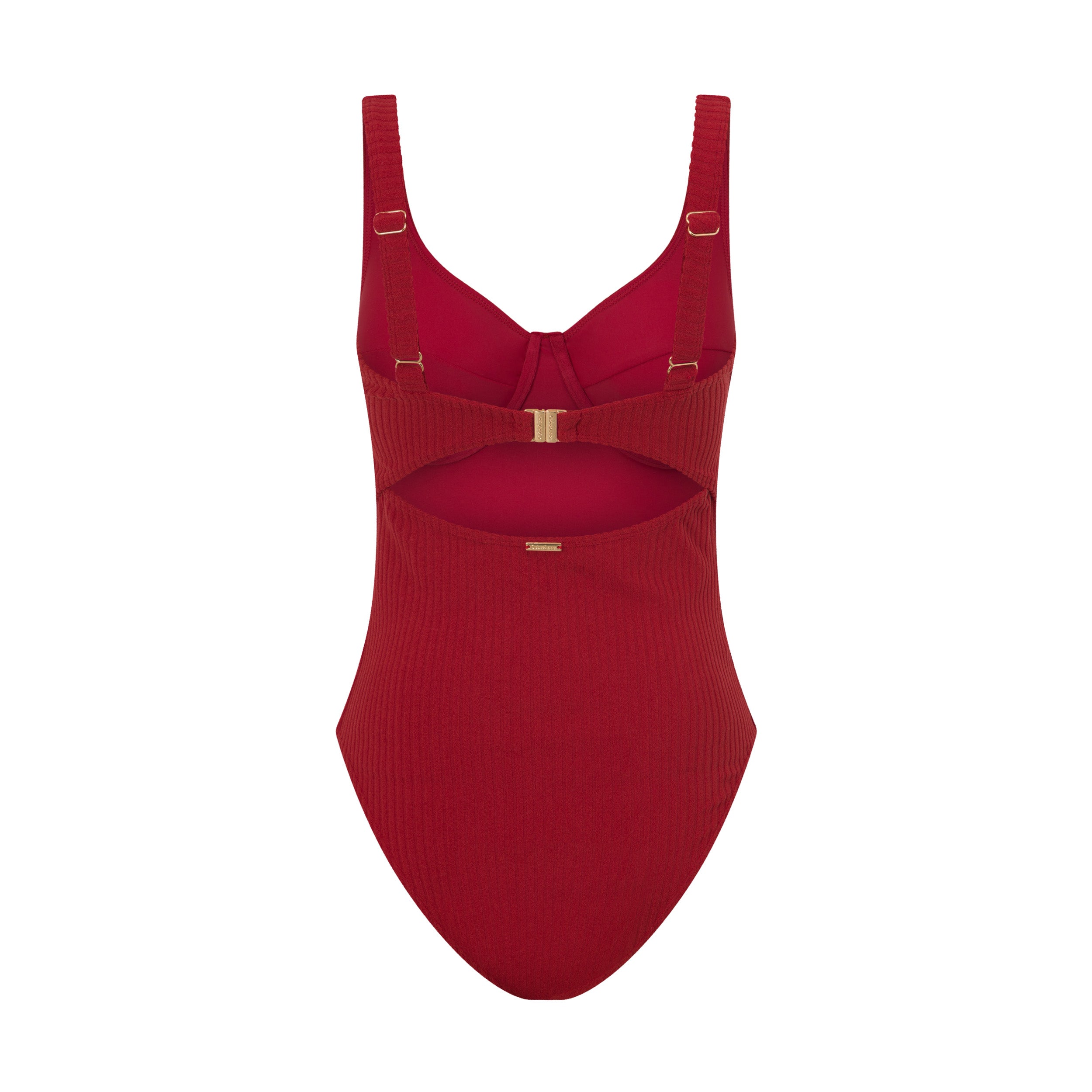 Ribbed Towelling One Piece | Merlot