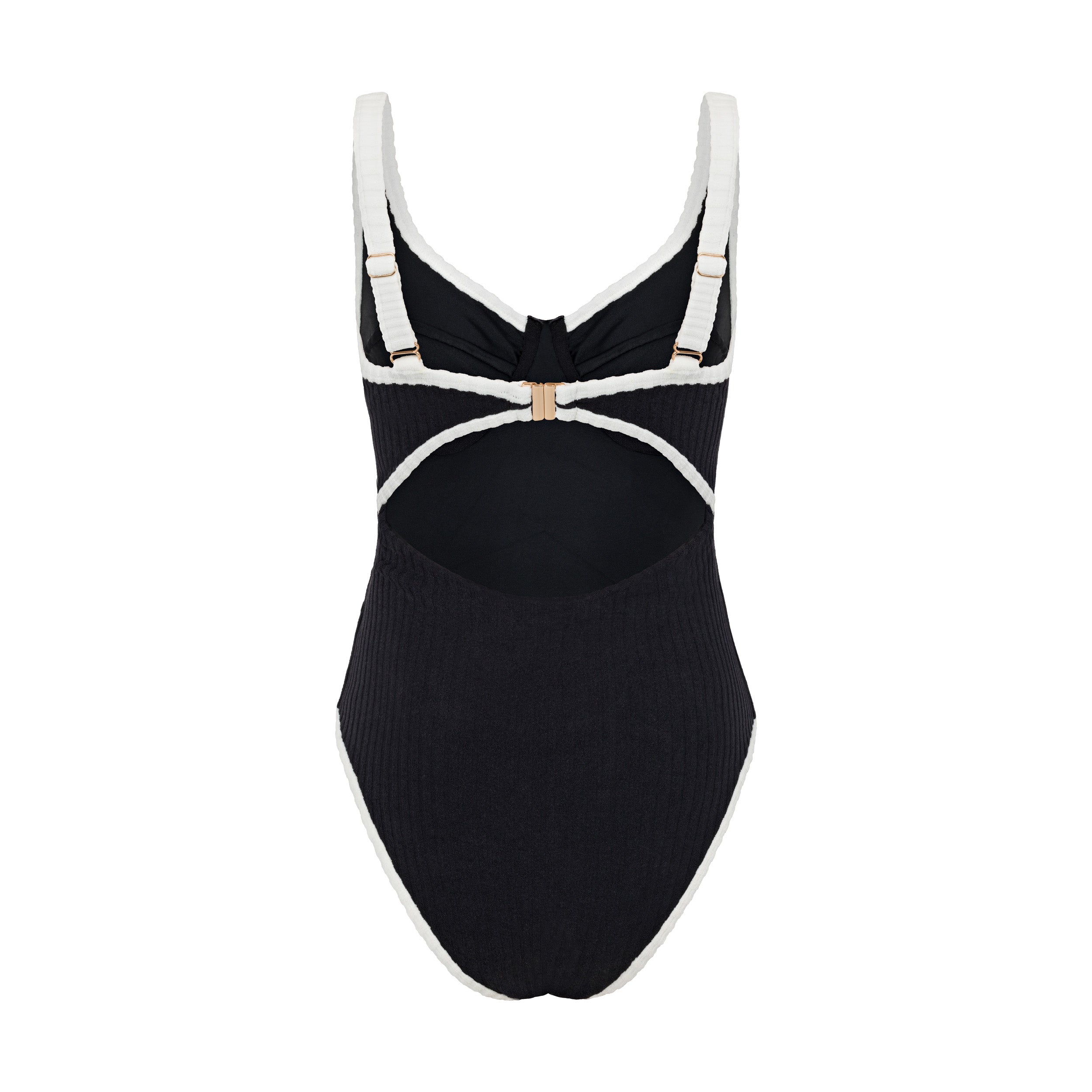 Ribbed Towelling One Piece | Contrast