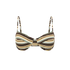 Ochre Lane Soft Cup Bralette bikini top in Palm Stripe print with soft-cup support and adjustable straps