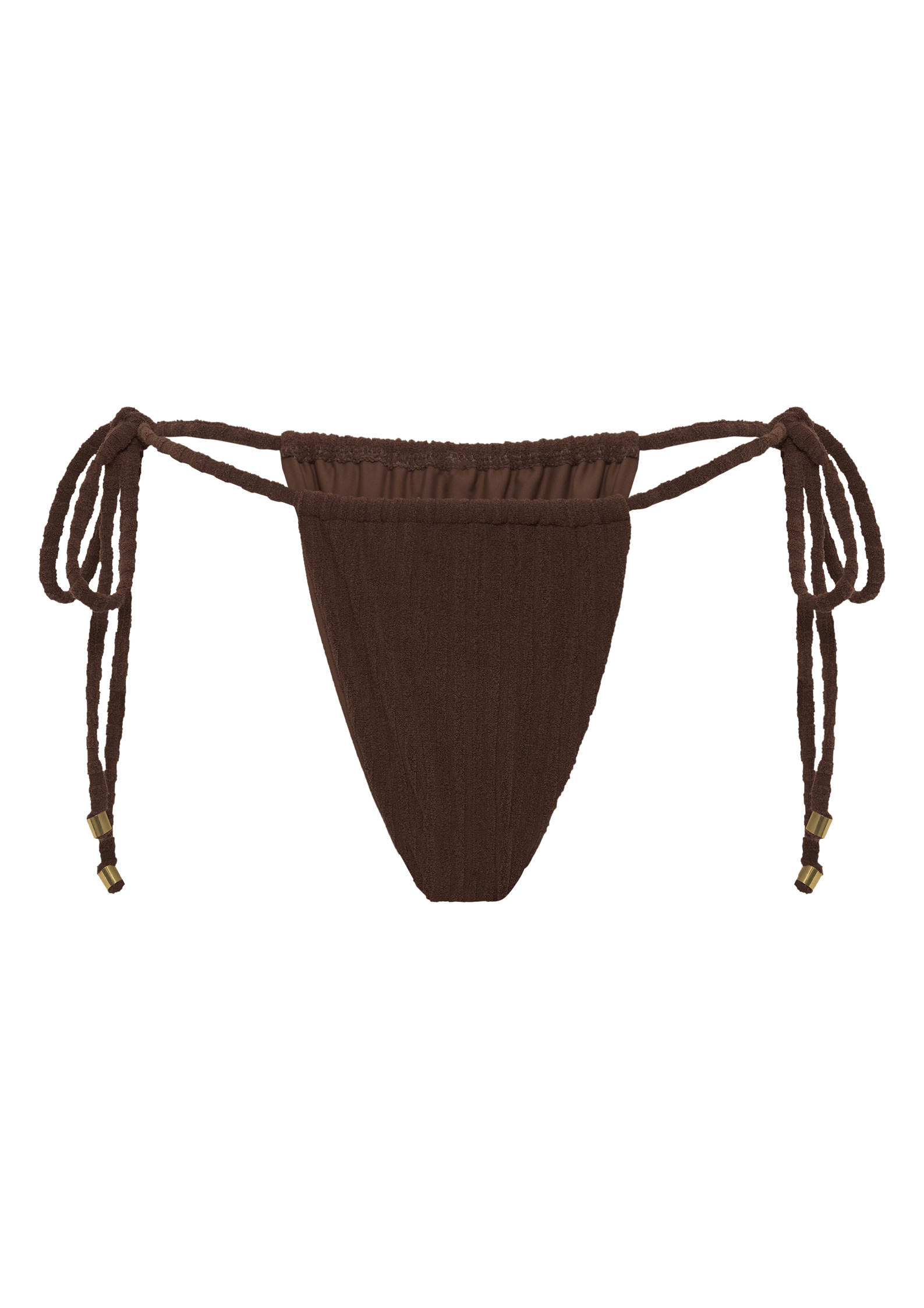 Ribbed Towelling String Bottom | Cocoa