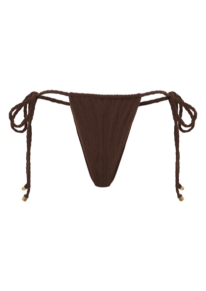 Ribbed Towelling String Bottom | Cocoa