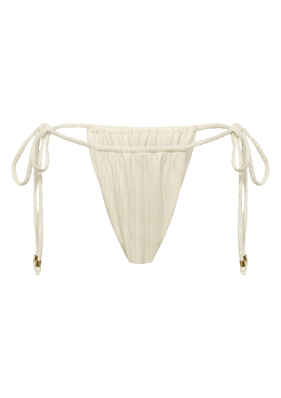 Ribbed Towelling String Bottom | Crème